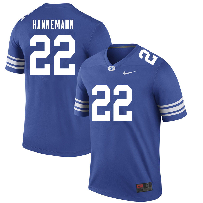 Men #22 Ammon Hannemann BYU Cougars College Football Jerseys Sale-Royal